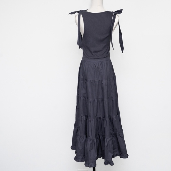 Ulla‎ Johnson -  New! Hope Dress - Tie Shoulder Tiered Midi - Picture 5 of 12